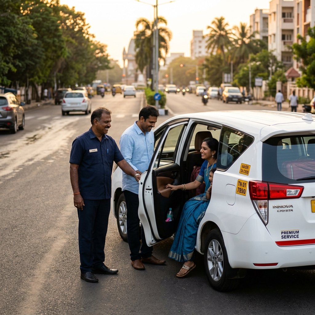 Drop Cars professional driver with passengers – Outstation Cab Service